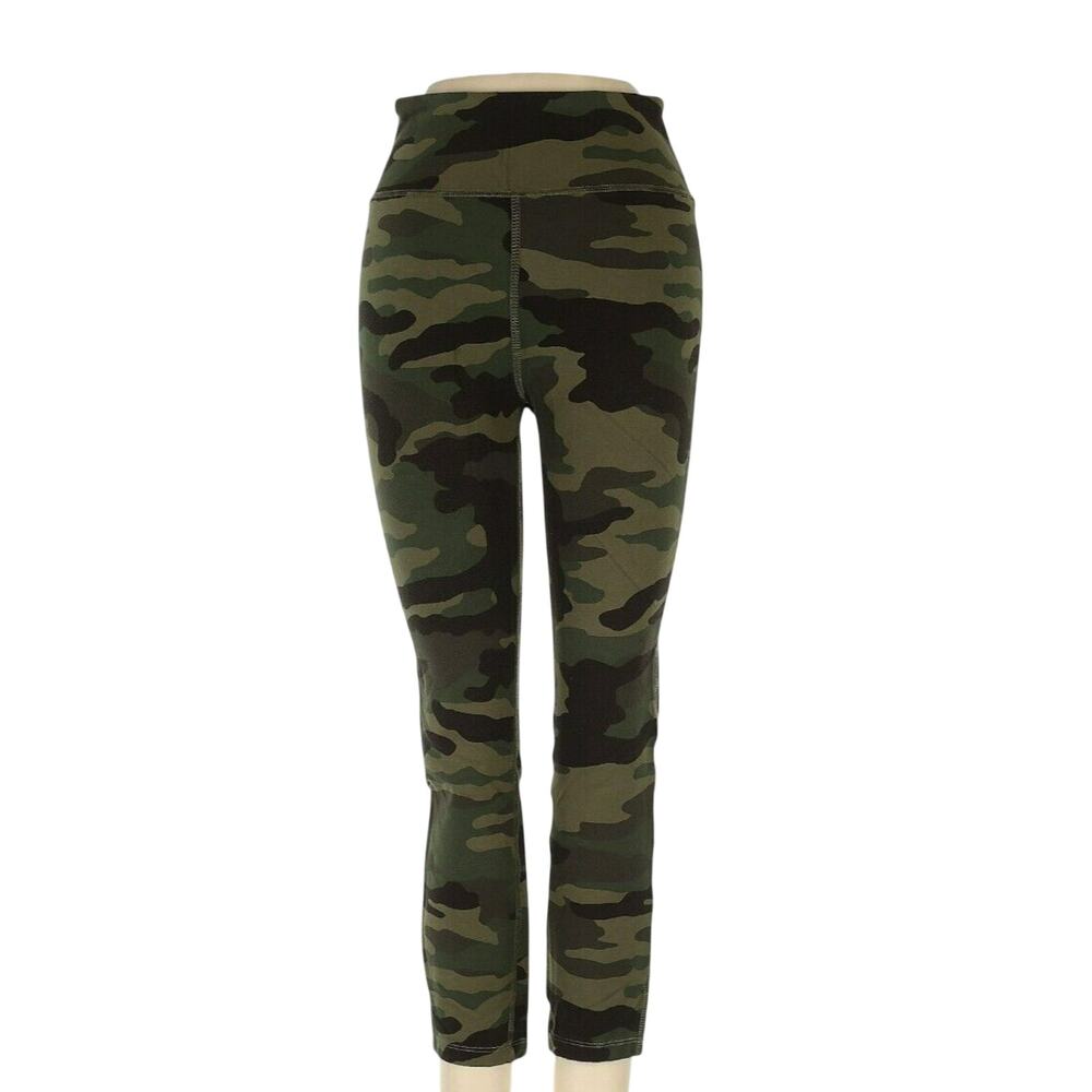 J Crew Size Small Womens 7/8 Leggings Athletic Pants Green Camo